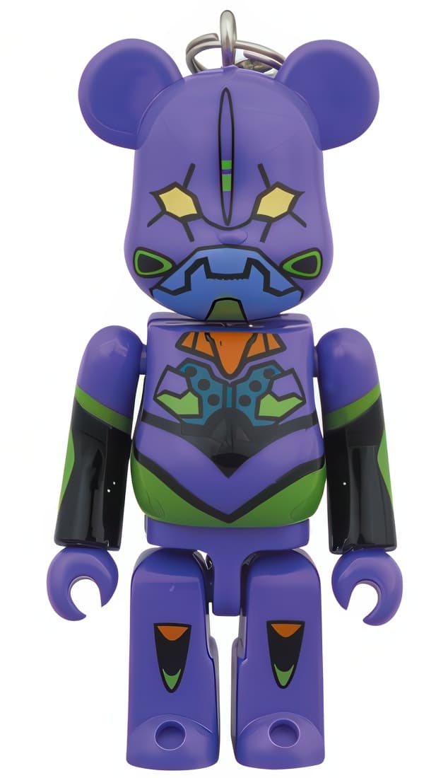 Bearbrick 7-Eleven Neon Genesis Evangelion EVA Unit 01 Keychain 70% - 1
