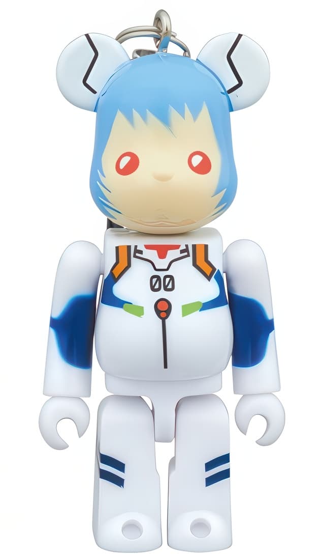 Bearbrick 7-Eleven Neon Genesis Evangelion Rei Ayanami Keychain 70% - 1