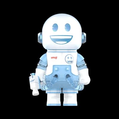 Pop Mart Space Molly Emoji Frozen Smile 100% - 1