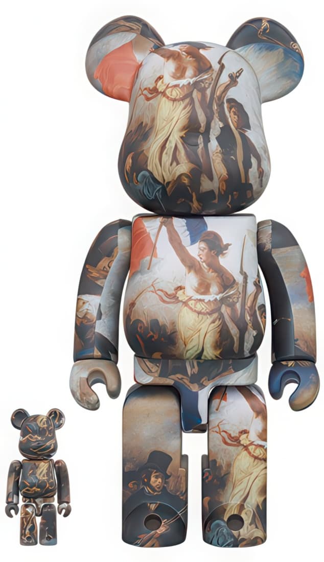 Bearbrick Musée Du Louvre Eugène Delacroix Liberty Leading The People 400% and 100% - 1