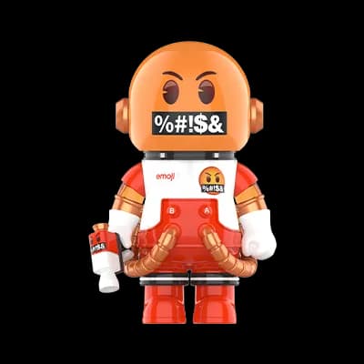 Pop Mart Space Molly Emoji Bad Words 100% - 1