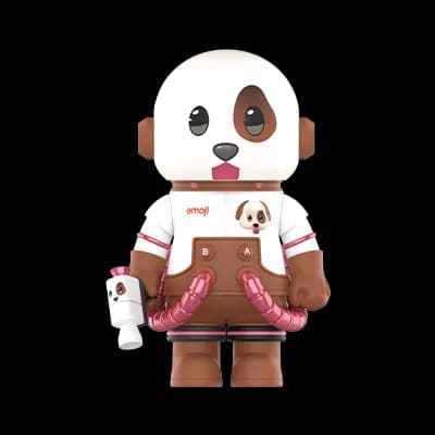 Pop Mart Space Molly Emoji Happy Puppy 100% - 1