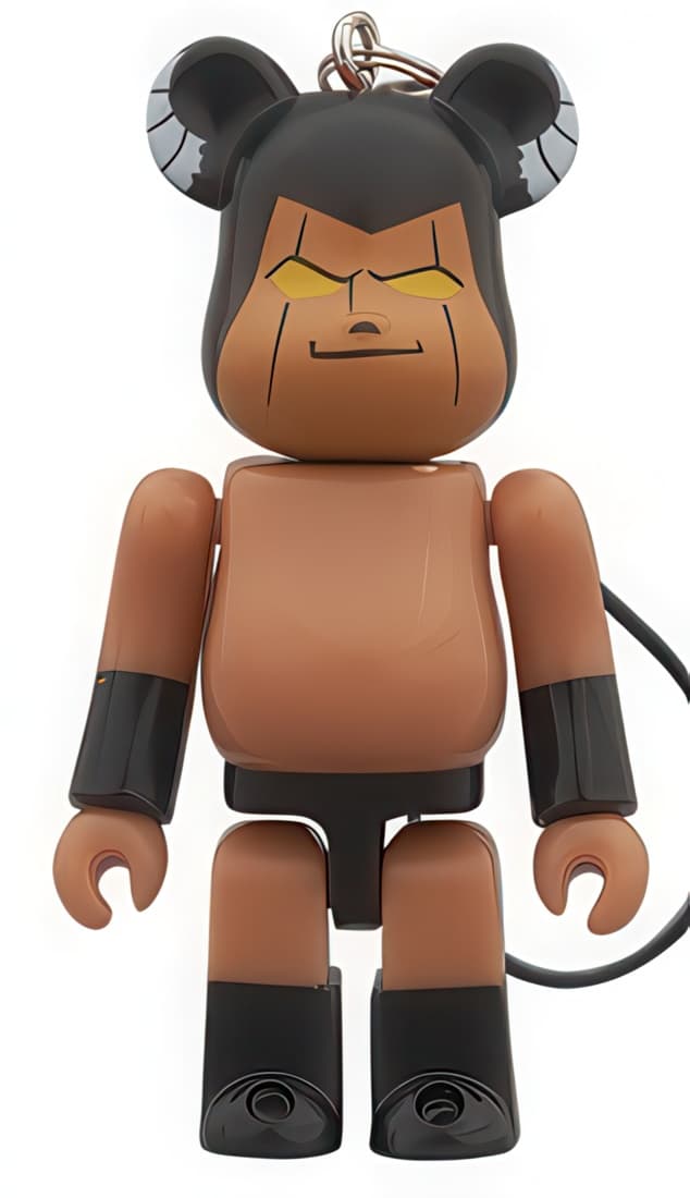 Bearbrick Suntory C.C. Lemon Kinnikuma Buffaloman Keychain 70% - 1