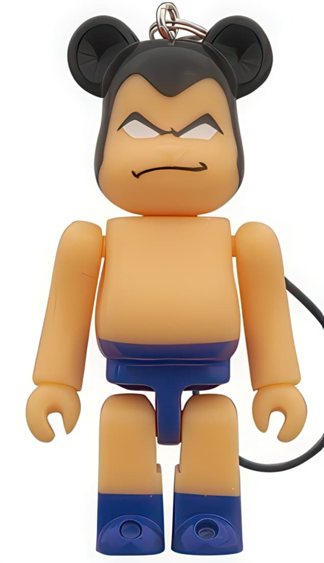 Bearbrick Suntory C.C. Lemon Kinnikuma Wolfman Keychain 70% - 1