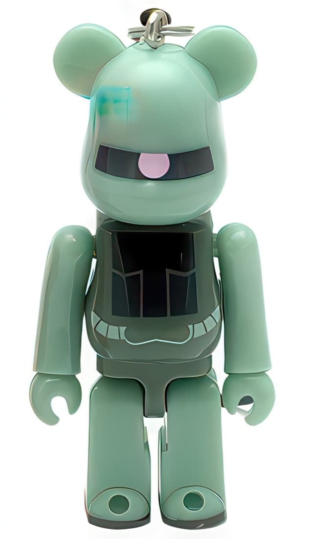 Bearbrick Pepsi NEX Gundam MS-06F Mass-Production Zaku II Keychain 70% - 1