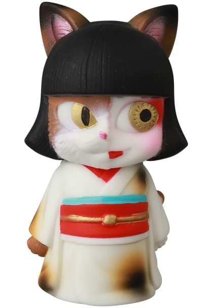 Vinyl Artist Gacha Series 42 Monoke Girl Nekomata White Kimono - 1