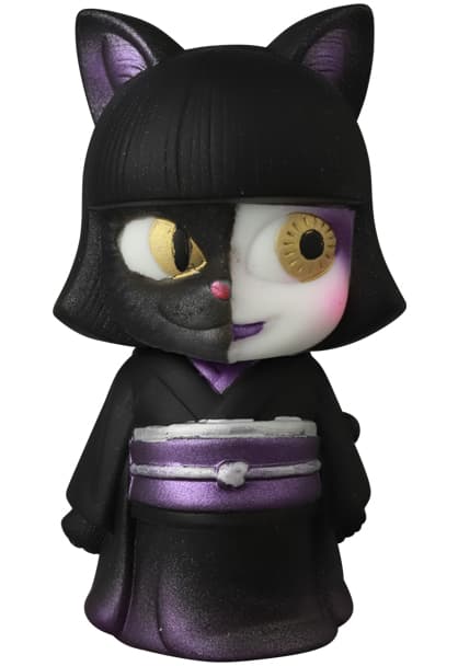 Vinyl Artist Gacha Series 42 Monoke Girl Nekomata Black Kimono - 1