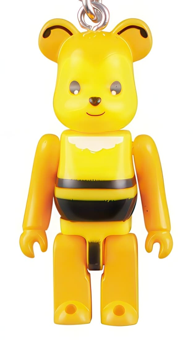 Bearbrick KISS THE EARTH WWF Charity Campaign Bee Keychain 50% - 1