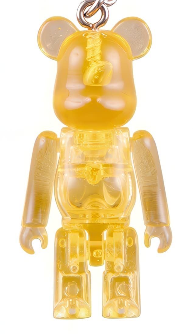 Bearbrick KISS THE EARTH WWF Charity Campaign Honey Keychain 50% - 1