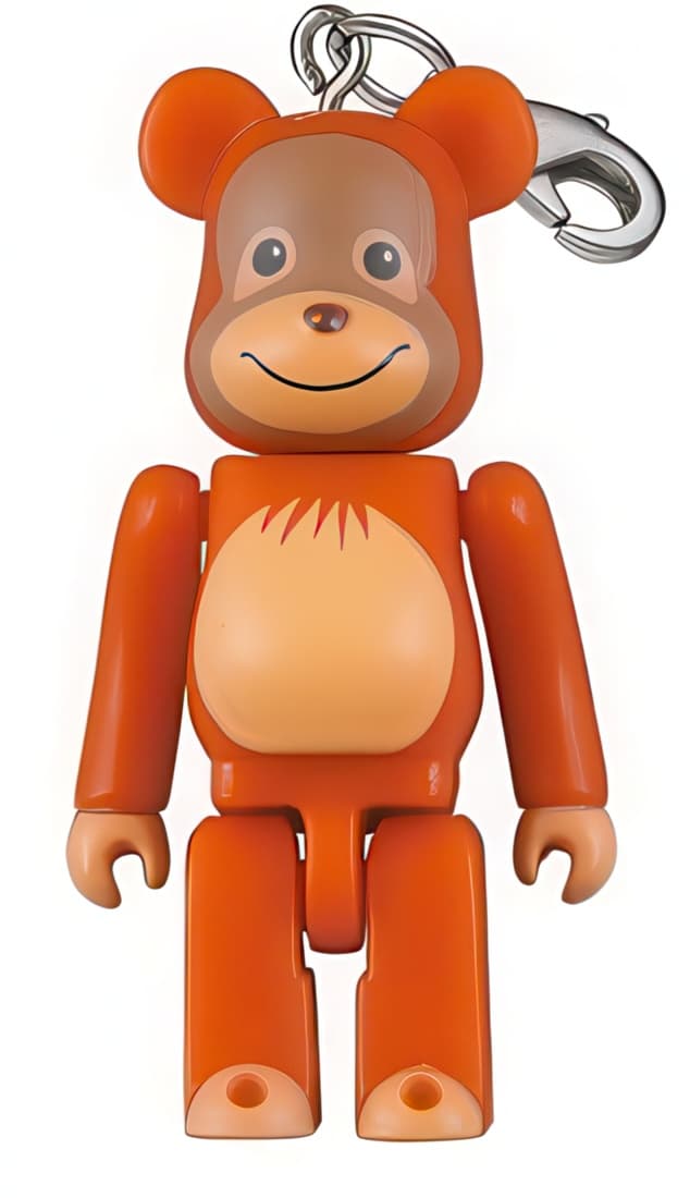 Bearbrick KISS THE EARTH WWF Charity Campaign Orangutan Keychain 50% - 1