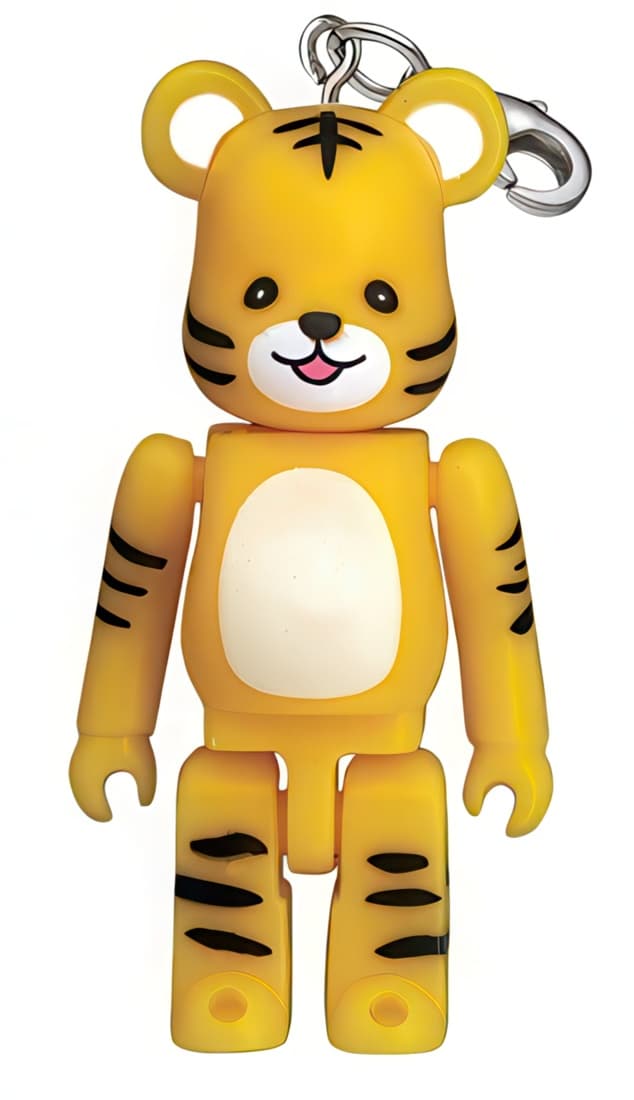 Bearbrick KISS THE EARTH WWF Charity Campaign Sumatran Tiger Keychain 50% - 1