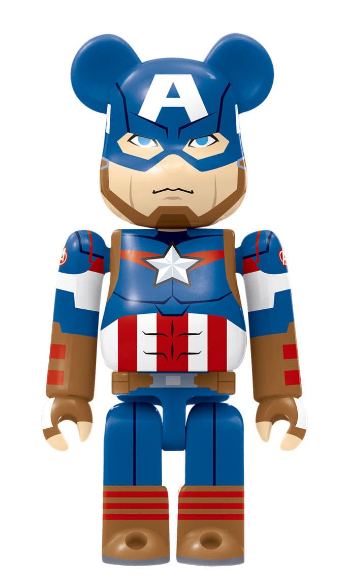 Bearbrick MARVEL Happy Kuji 2021 Captain America #2 100% - 1