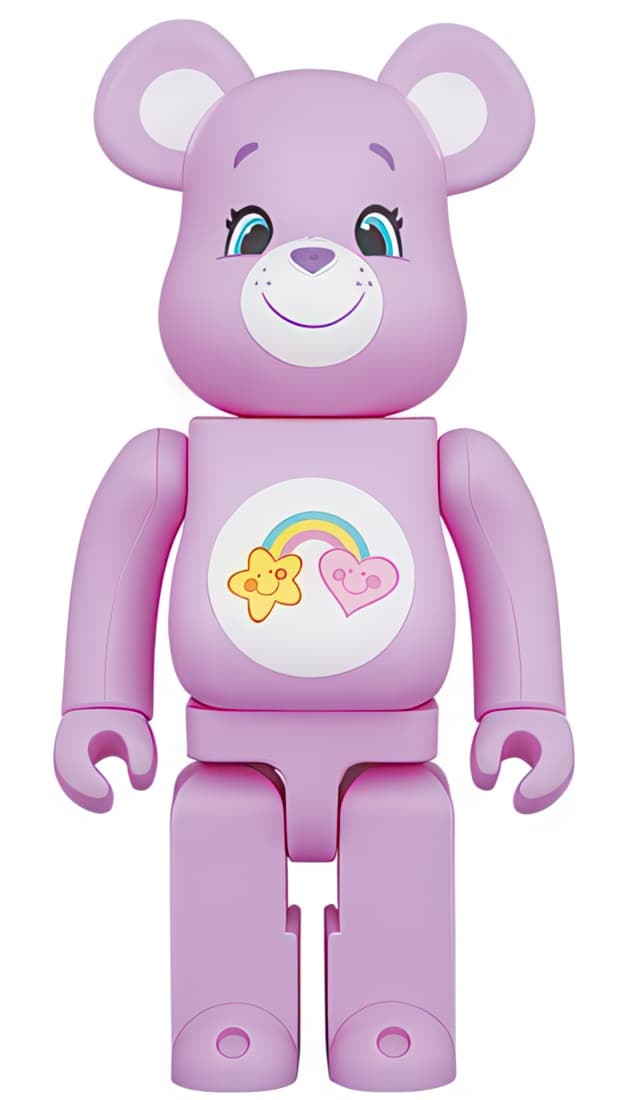 Bearbrick Care Bear Cheer Bear Unbreakable Keychain 100% - 1