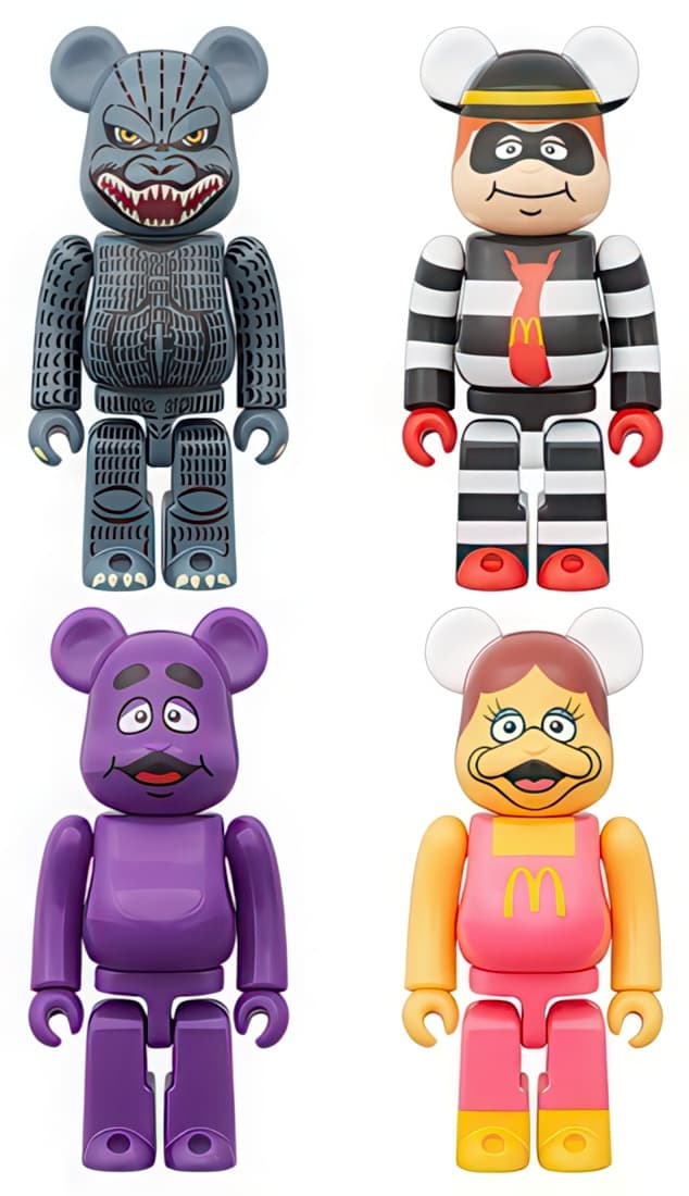 Bearbrick Godzilla VS McDonald's Bearbrick Set Of Four 150% - 1